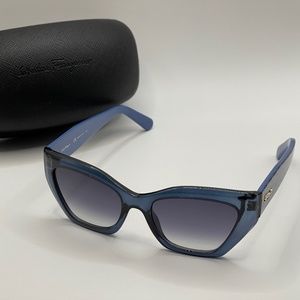 Blue Geometric Salvatore Ferragamo Sunglasses